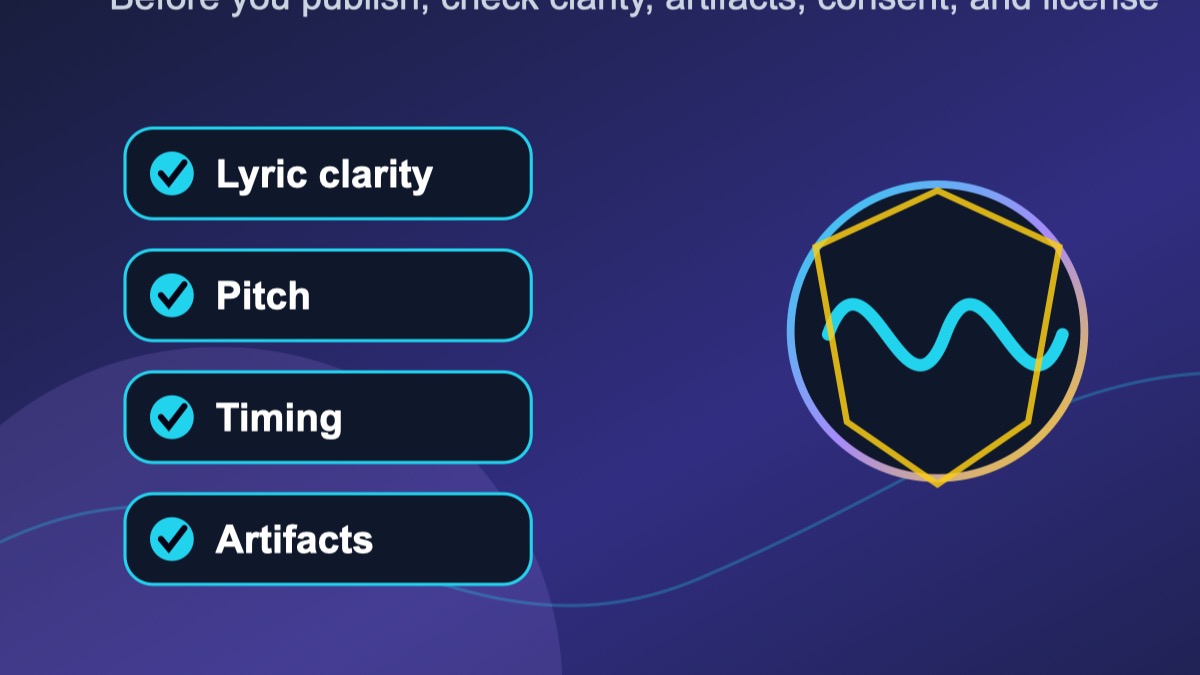 Rights and quality checklist for using an AI singing voice generator free without cloning real voices